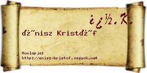 Énisz Kristóf névjegykártya