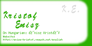 kristof enisz business card